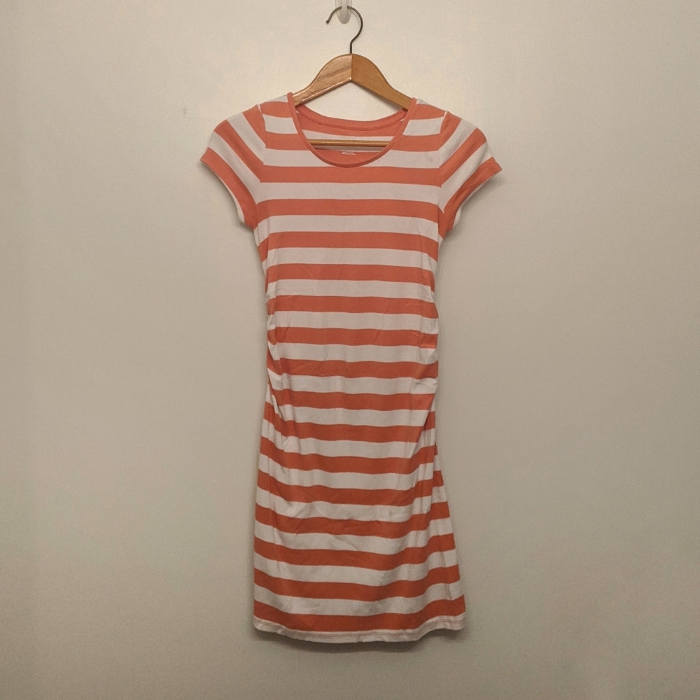 Liz Lange Maternity JerseyKnit Dress (Coral/White)